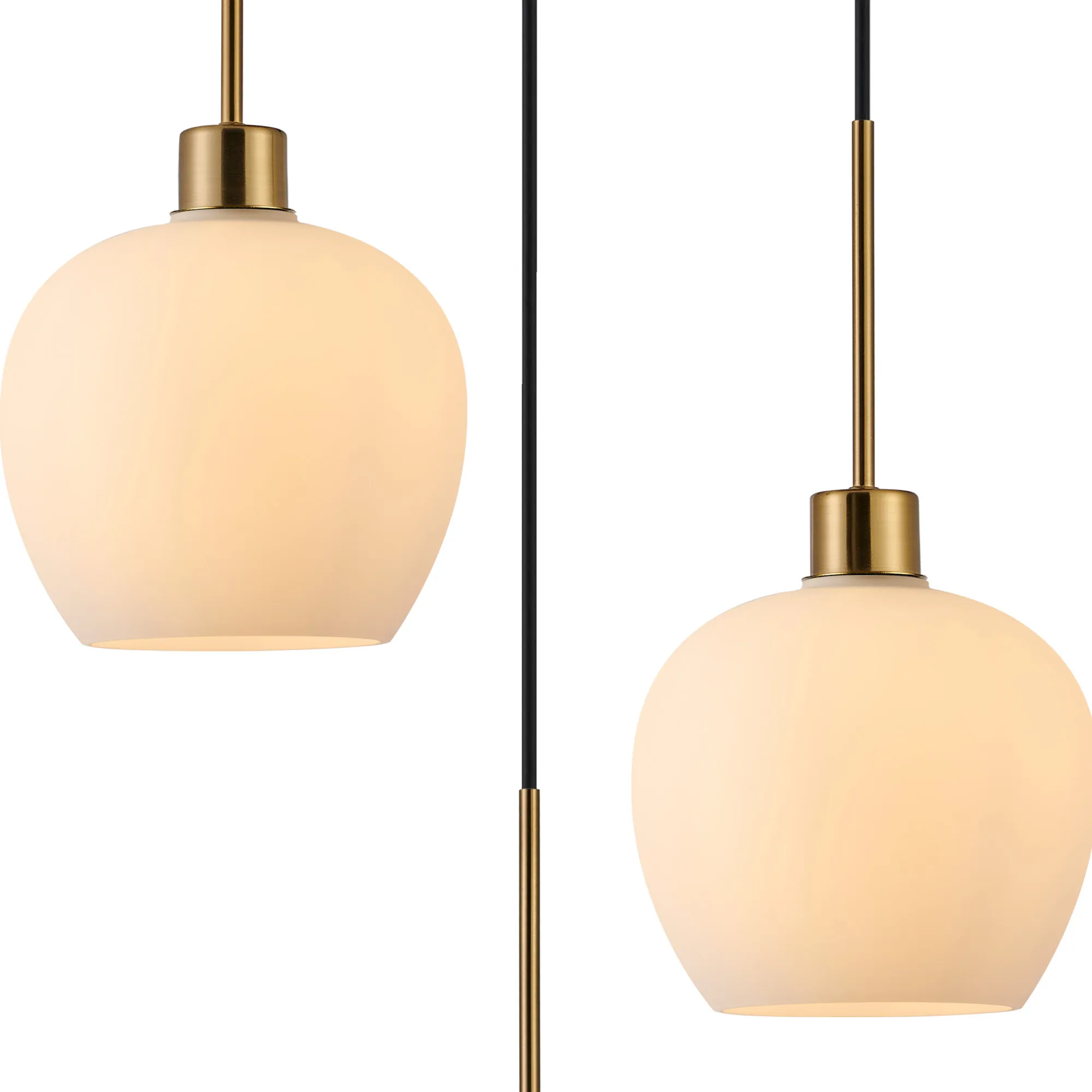 Lori 40cm Round Pendant, 3 Light Adjustable E27, Antique Gold/Opal Wine Shades DK1183  Deco Lori Antique Gold